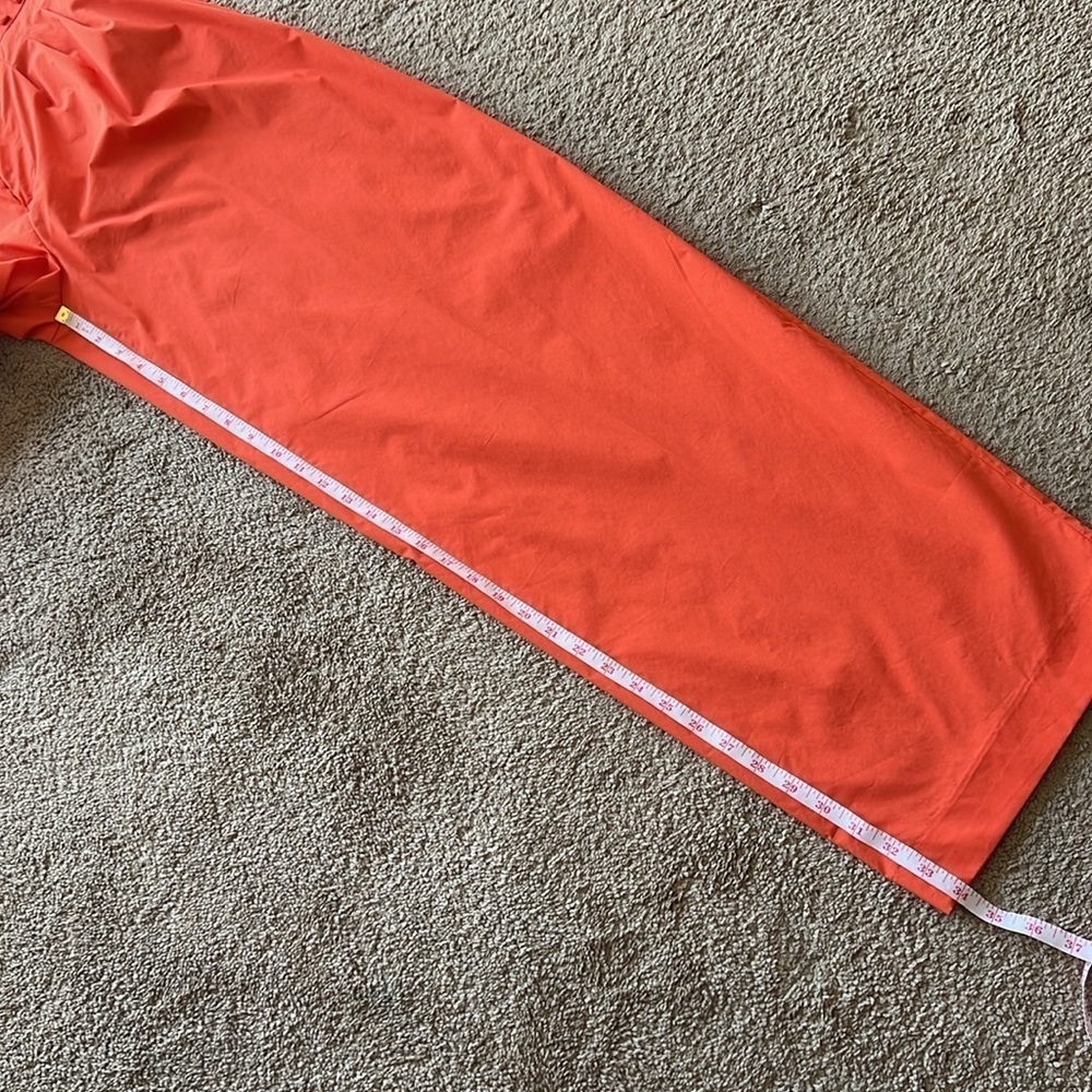 ALTUZARRA Tyr Wide-Leg Pleated Pants Bright Orange - Picture 14 of 15